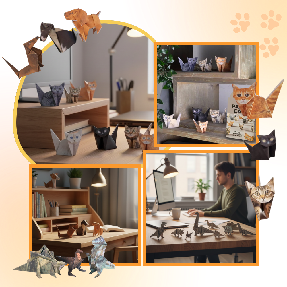 3D Pet Origami Paper - Ozerty