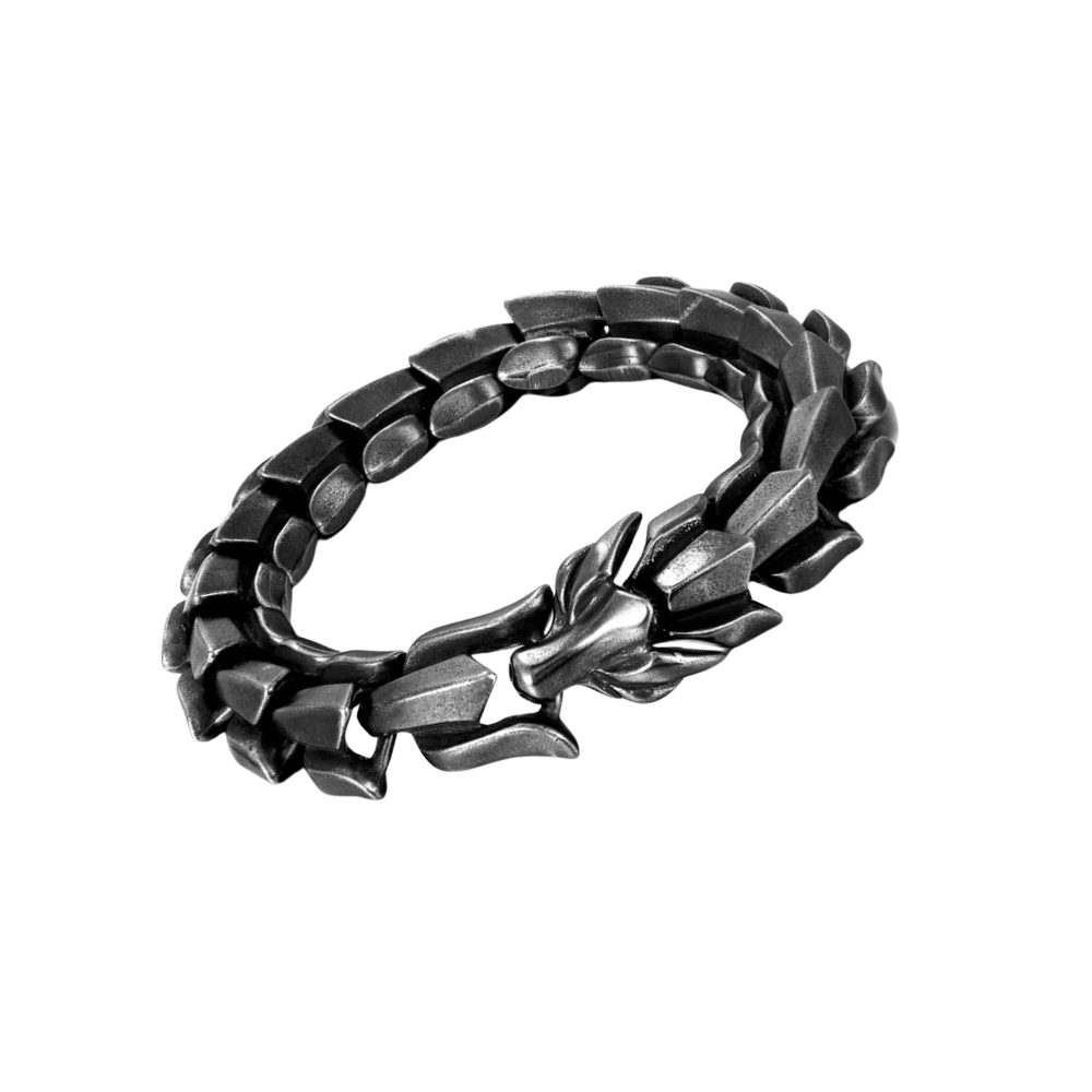 Adjustable Midgard Dragon Bracelet -Dark Grey - Ozerty