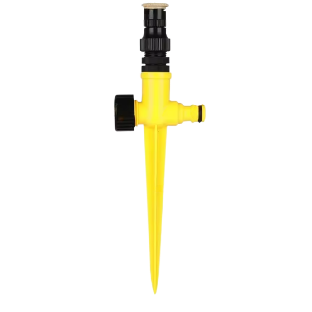 Adjustable Rotary Lawn Sprinkler -Yellow - Ozerty