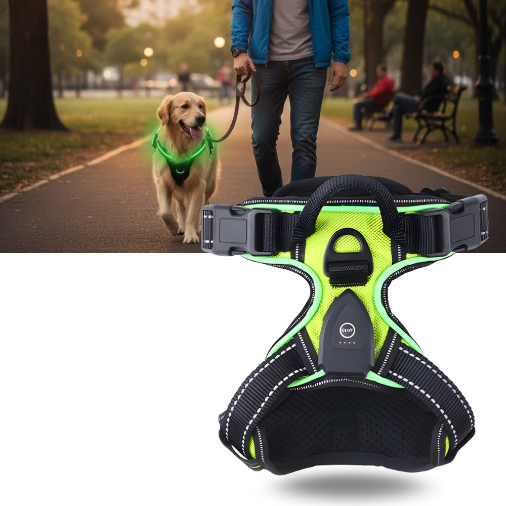 Blink LED Light Dog Harness - Ozerty