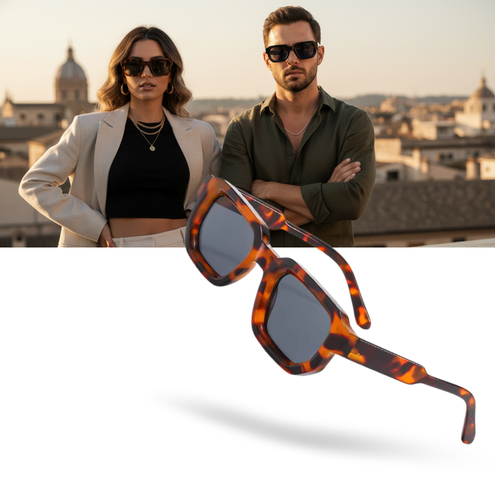 Bold Energy Rectangle UV Sunglasses - Ozerty