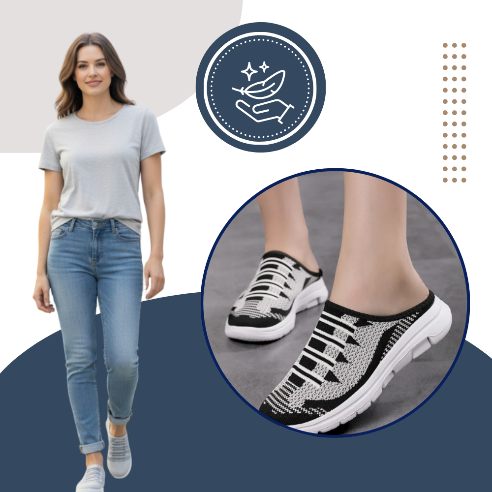 Easy Slip-On Comfort Flat Mules - Ozerty