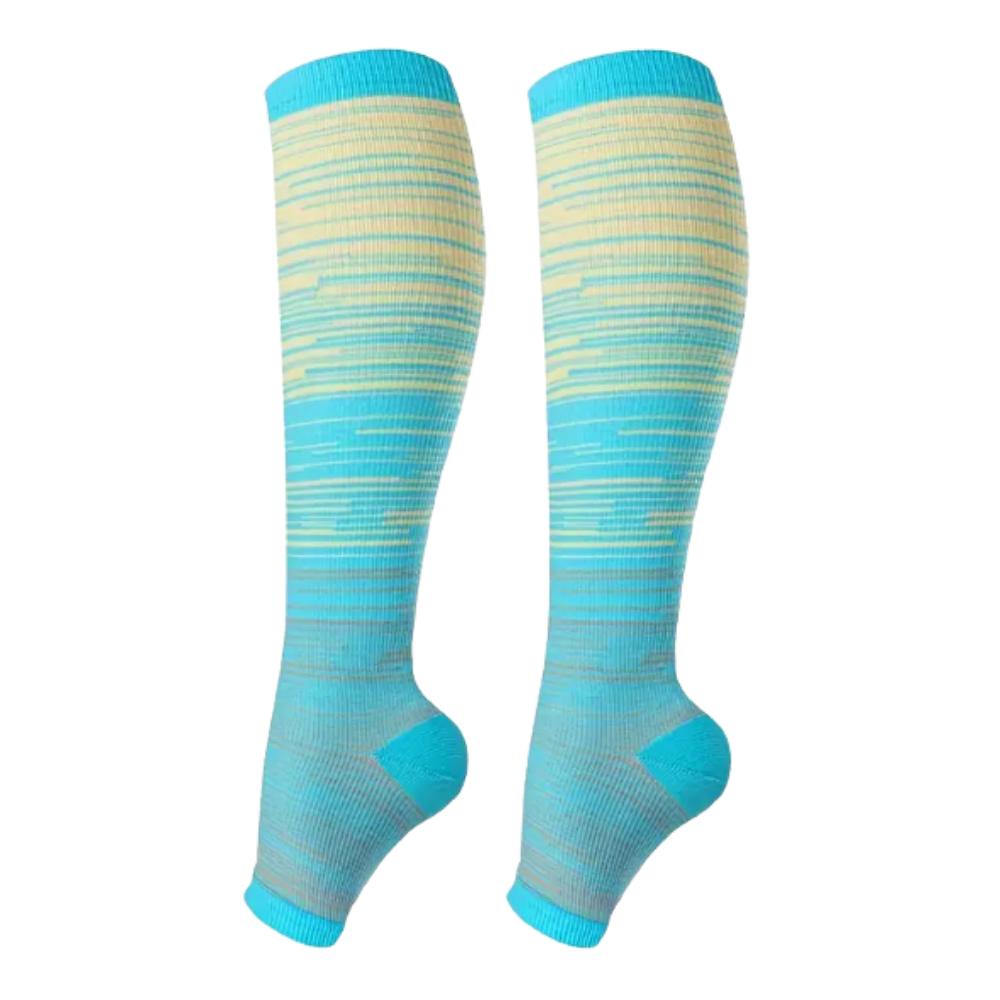 Elastic Open Toe Compression Sock -Blue - Ozerty