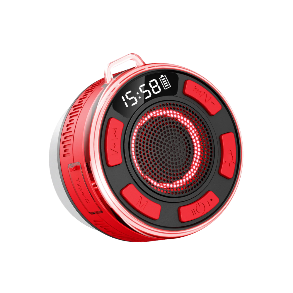 Emerging Powerful Bathroom Stereo -Red - Ozerty