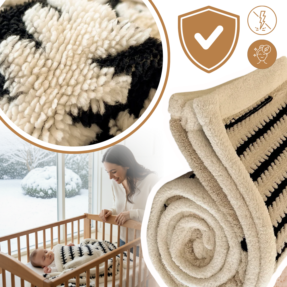 Fluffy Jacquard Winter Blanket - Ozerty