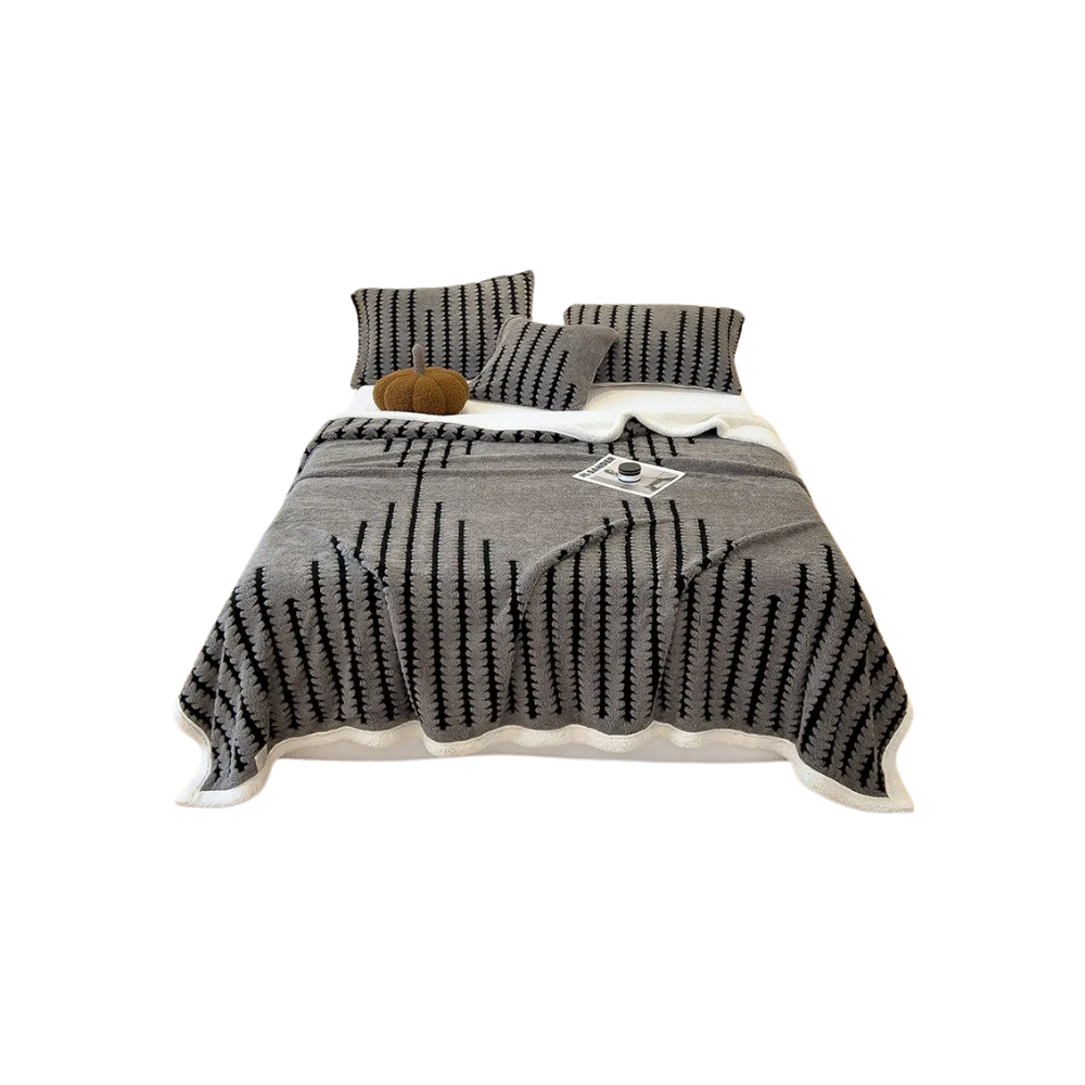 Fluffy Jacquard Winter Blanket