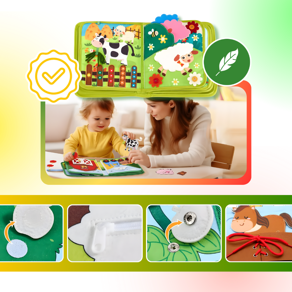 Interactive Farm Velcro Children Book - Ozerty