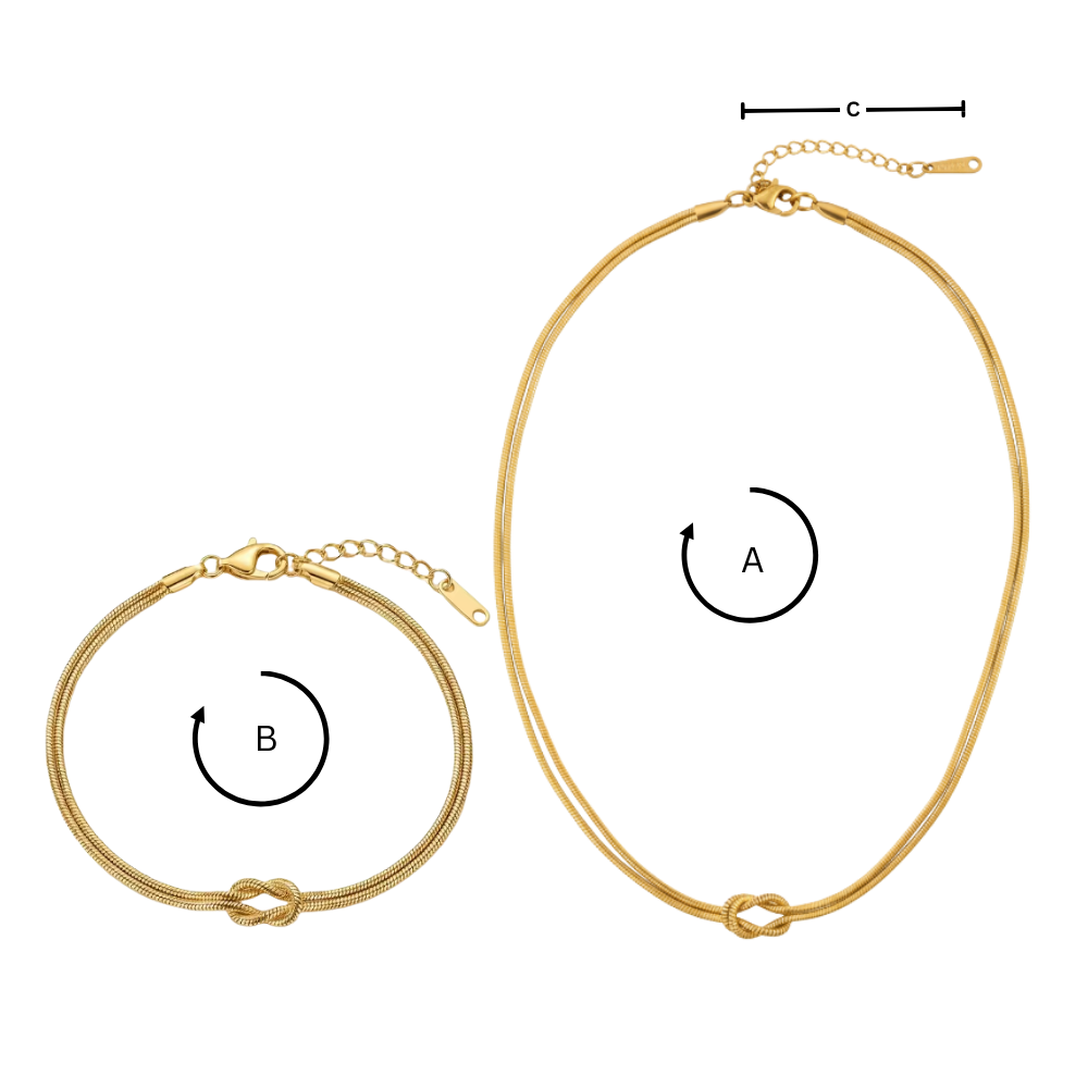 Love Knot Necklace & Bracelet - Ozerty