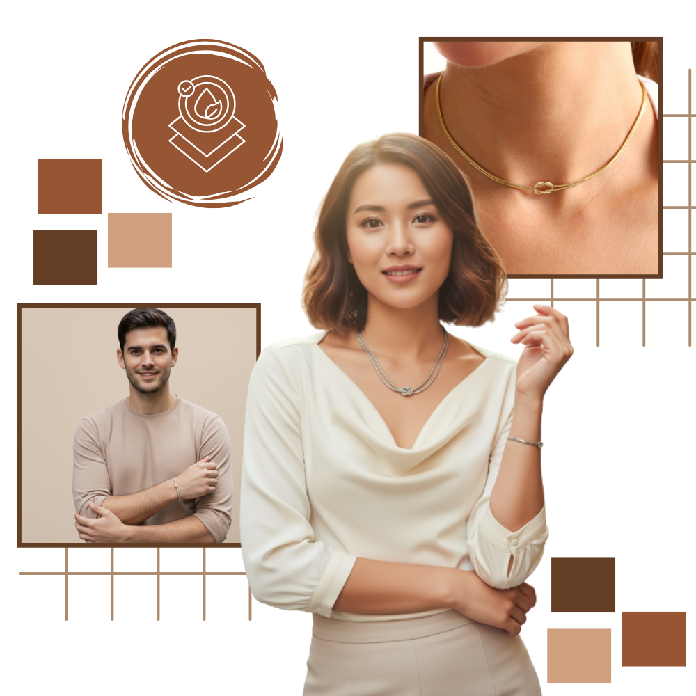 Love Knot Necklace & Bracelet - Ozerty