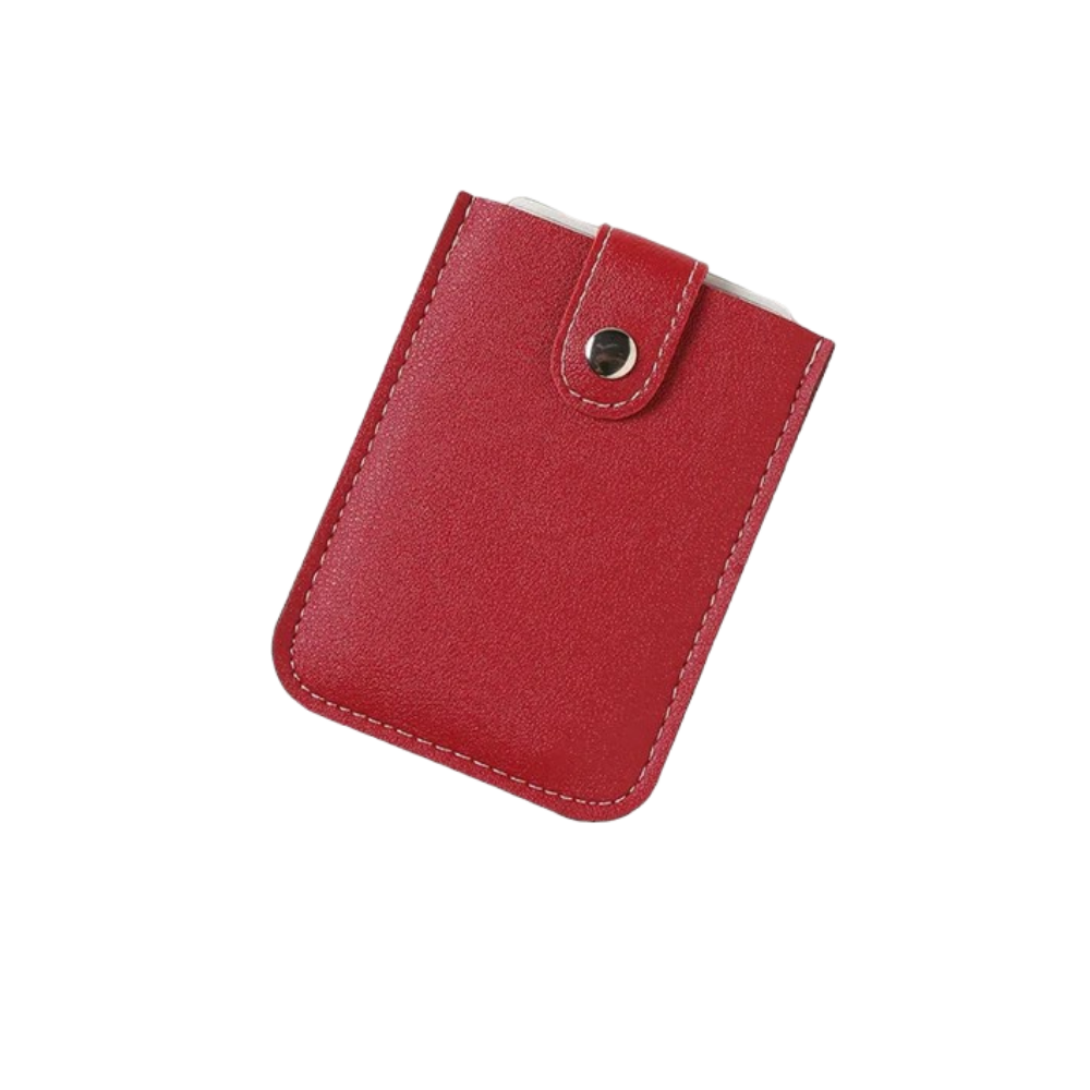 Minimalist Card Holder Wallet -Red - Ozerty