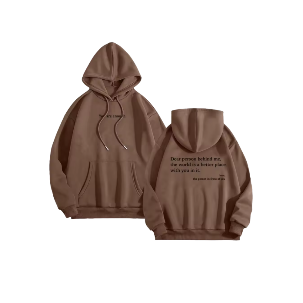 Motivational Loose Women Hoodie -Coffee - Ozerty