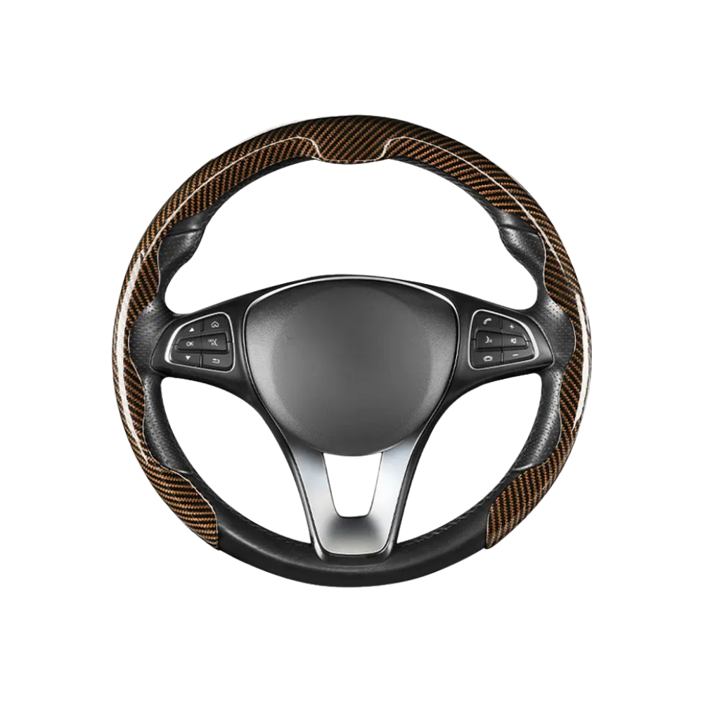 Non-Slip Steering Wheel Cover  -Brown - Ozerty