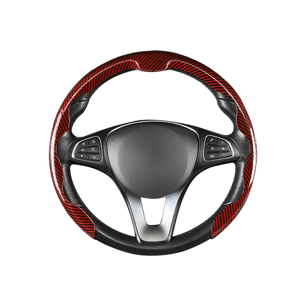 Non-Slip Steering Wheel Cover  -Red - Ozerty