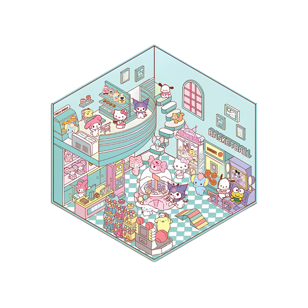 Pastel Home Tales Stickers -Green House - Ozerty