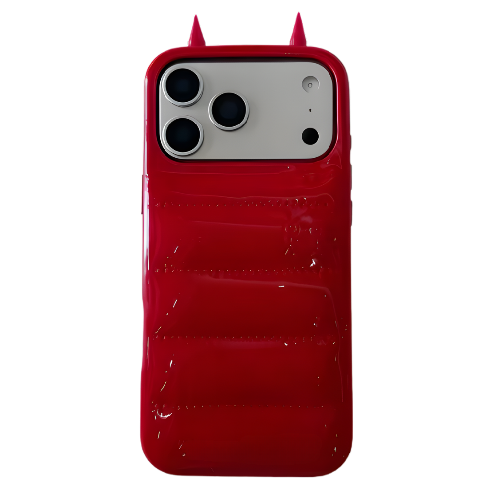 Puffer Horn Phone Case -Red - Ozerty