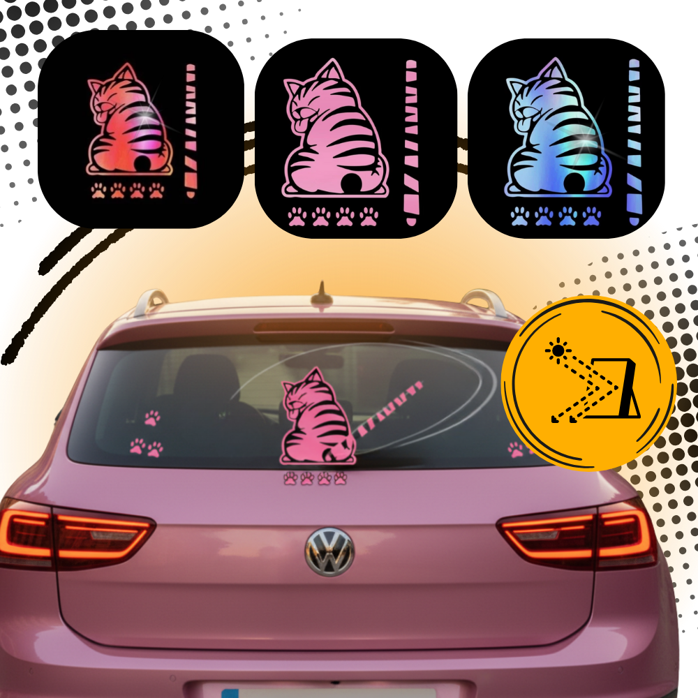 Quirky Cat Wiper Decal - Ozerty
