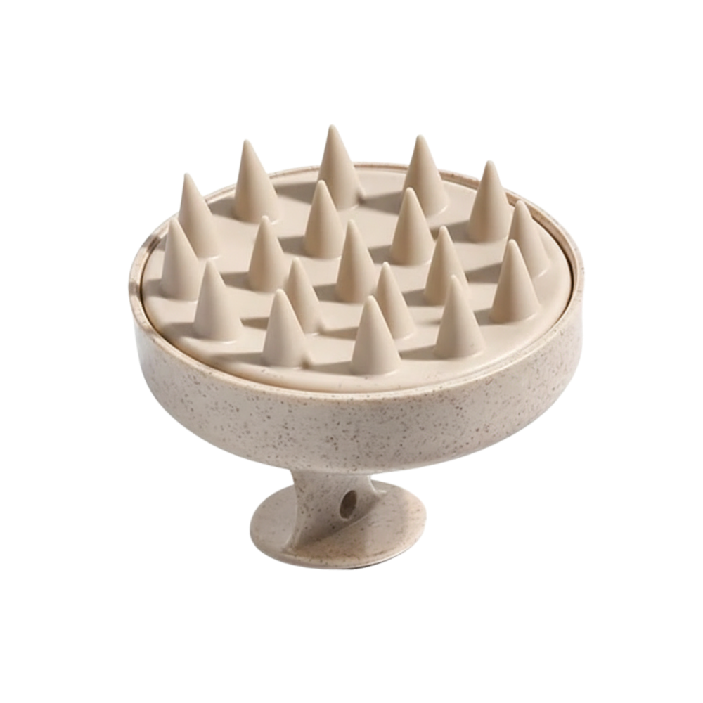 Revitalizing Cleanse Hair Scalp Massager Brush -Beige - Ozerty