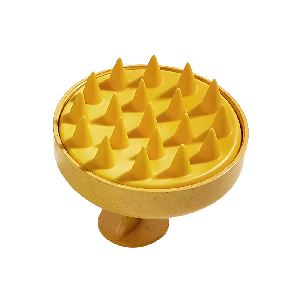 Revitalizing Cleanse Hair Scalp Massager Brush -Yellow - Ozerty