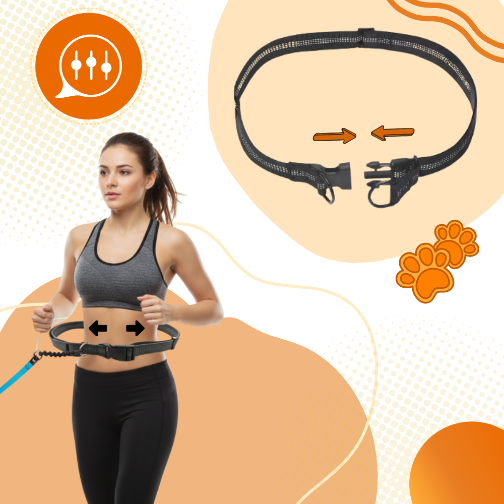 Secure & Ergonomic Dog Waist Leash - Ozerty