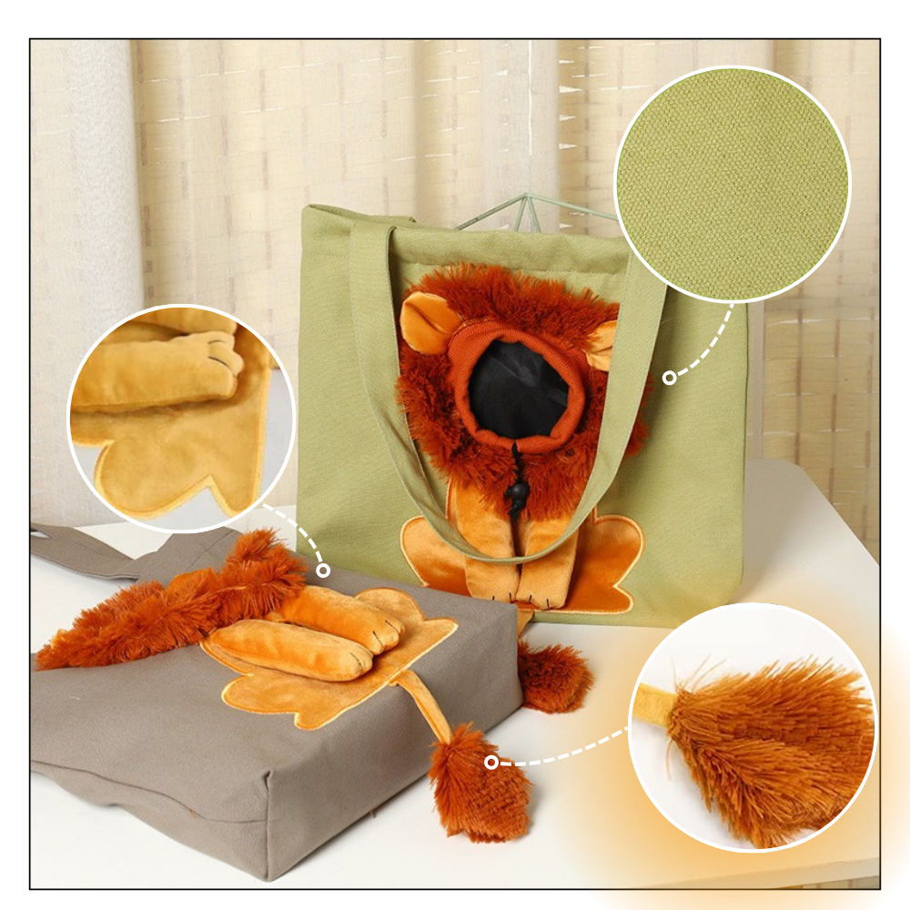 Soft & Breathable Lion Cat Bag - Ozerty