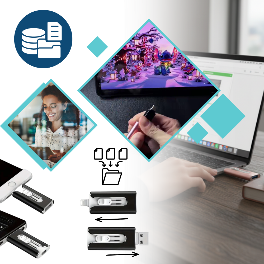 Speed Transfer 3-in-1 Flash Drive - Ozerty