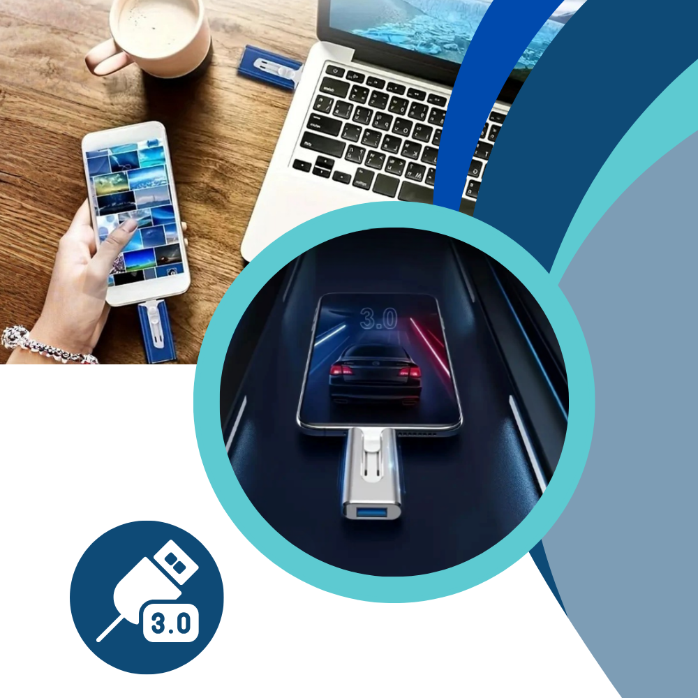 Speed Transfer 3-in-1 Flash Drive - Ozerty