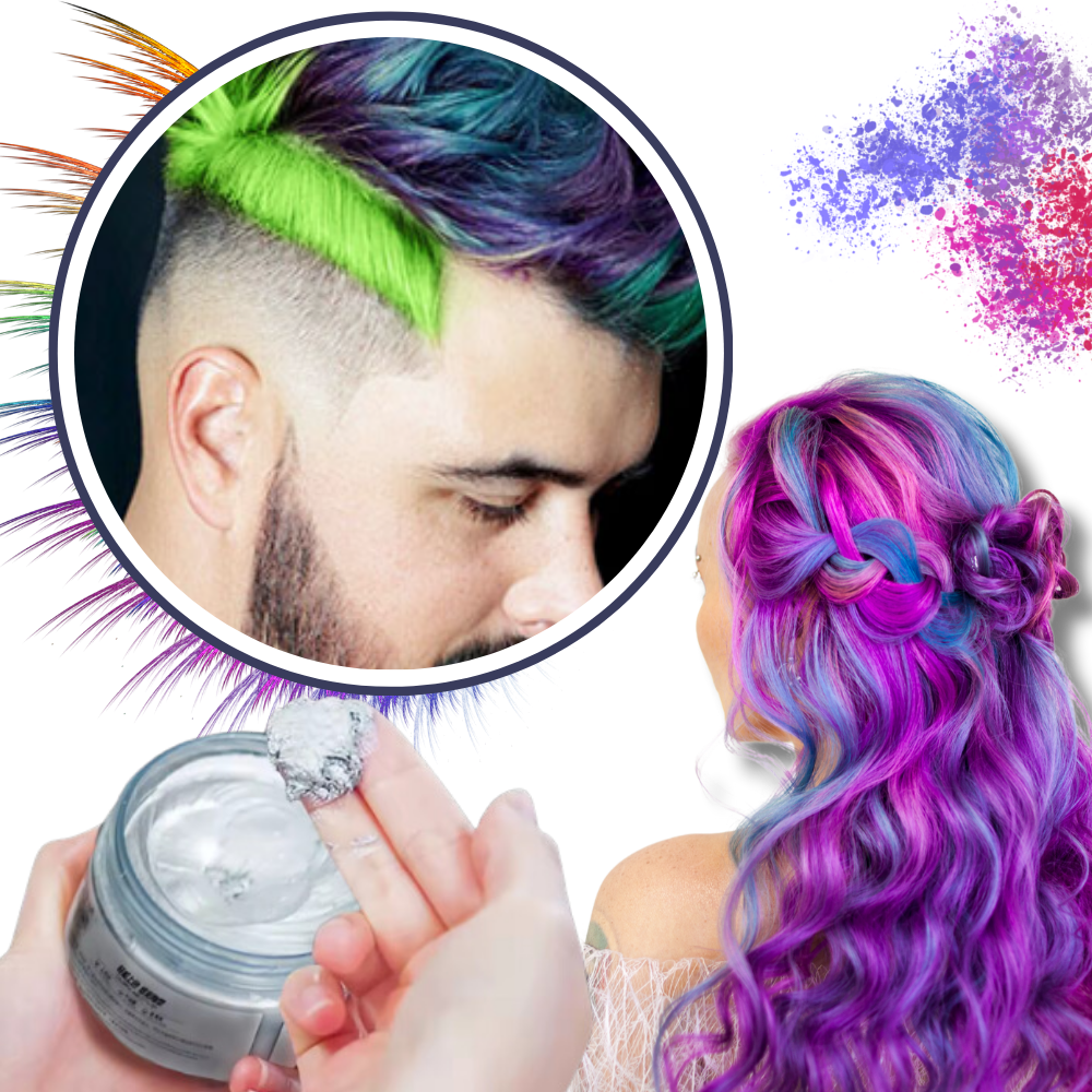 Temporary Vibrant Hair Wax Coloring - Ozerty