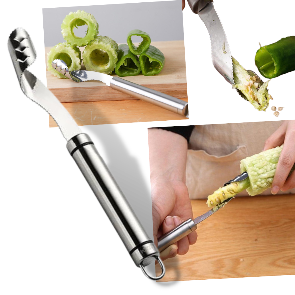 Eutuxia Pepper Corer. Twist Seed Bell, Core & Chili to Remove Easily with  Ideal Kitchen Tool Accessory. Great Separator Gadget for Jalapeno, Peppers