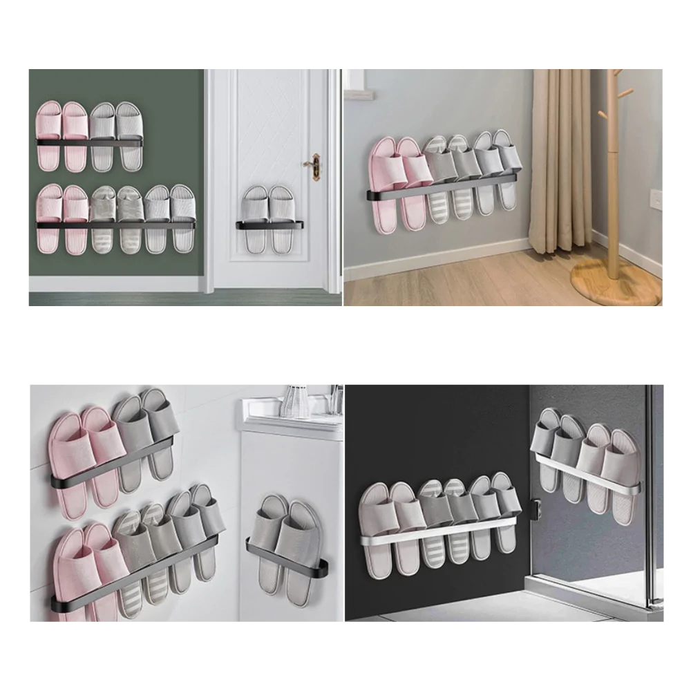 Aluminium Wall-Mounted Slipper Rack