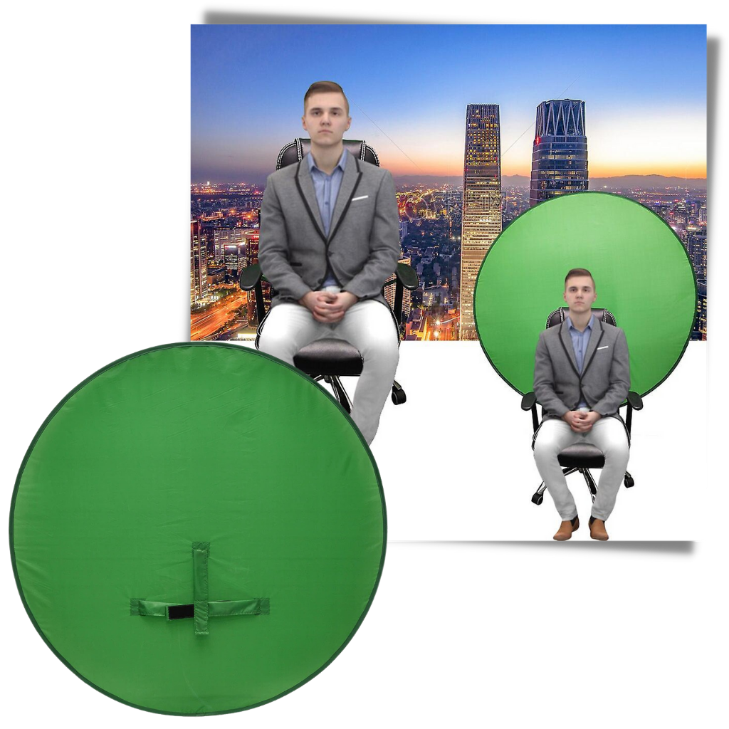 Collapsible Green Screen for Chair