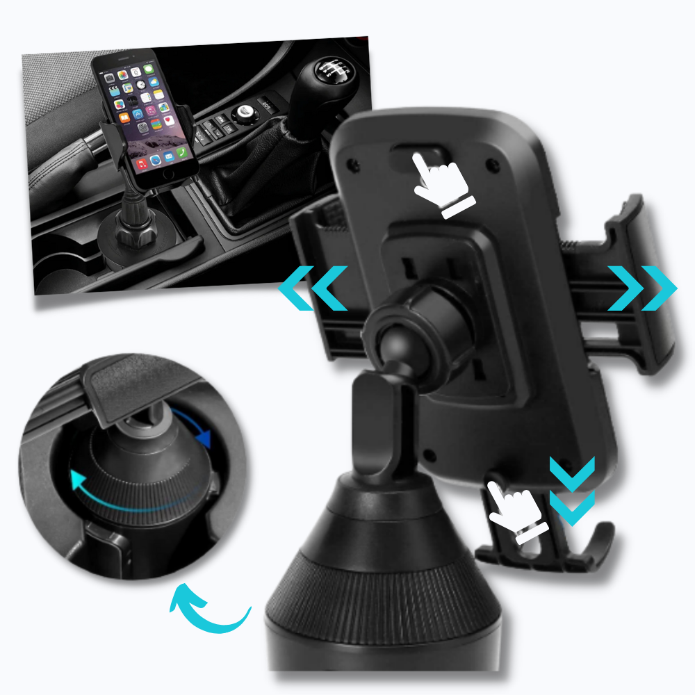 Adjustable Cell Phone Cup Holder Mount  - Ozerty