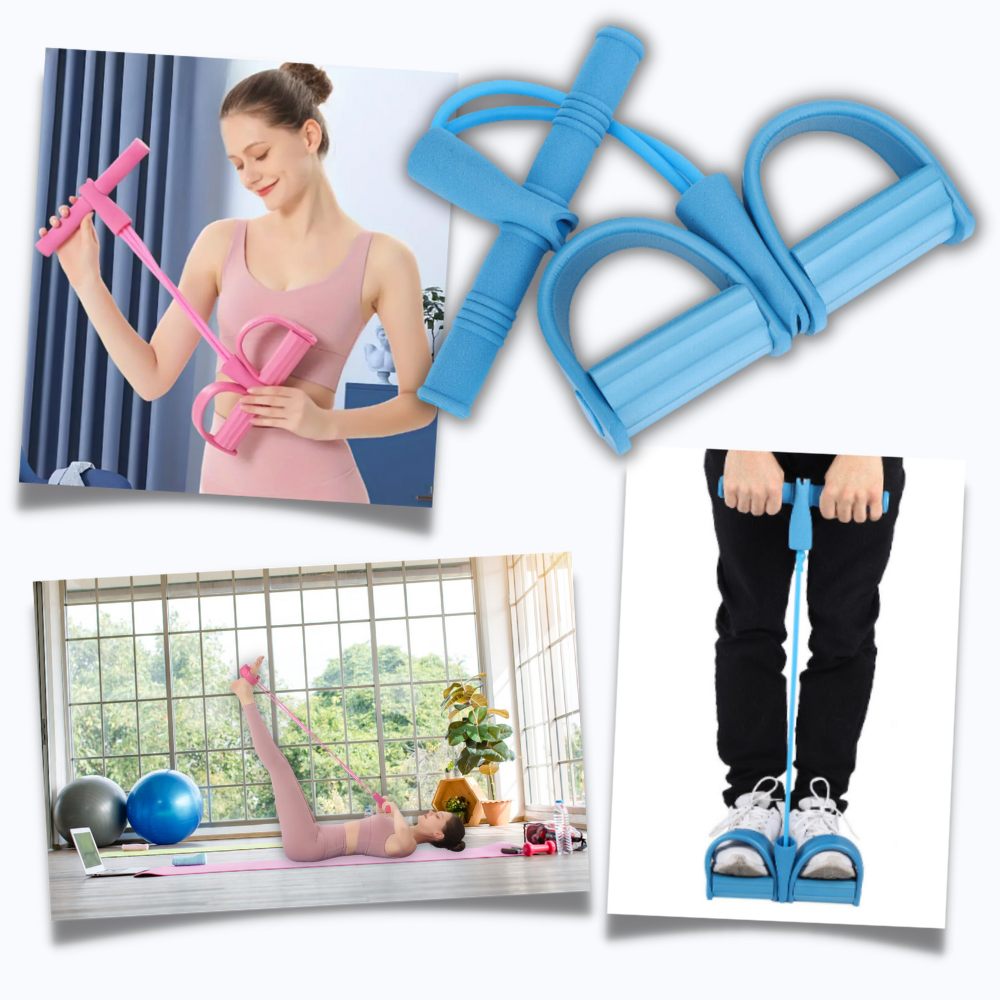 Multifunctional Pedal Resistance Bands Fitness 4 Tube - Ozerty