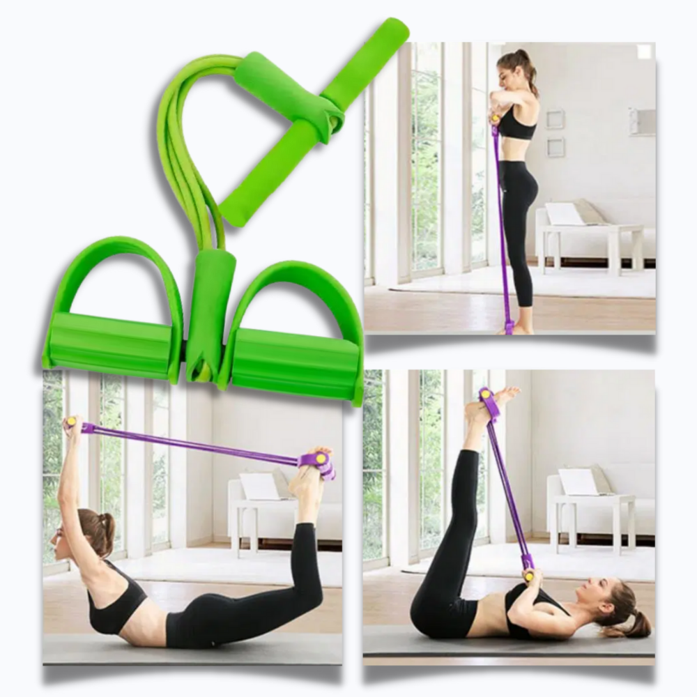 Multifunctional Pedal Resistance Bands Fitness 4 Tube - Ozerty