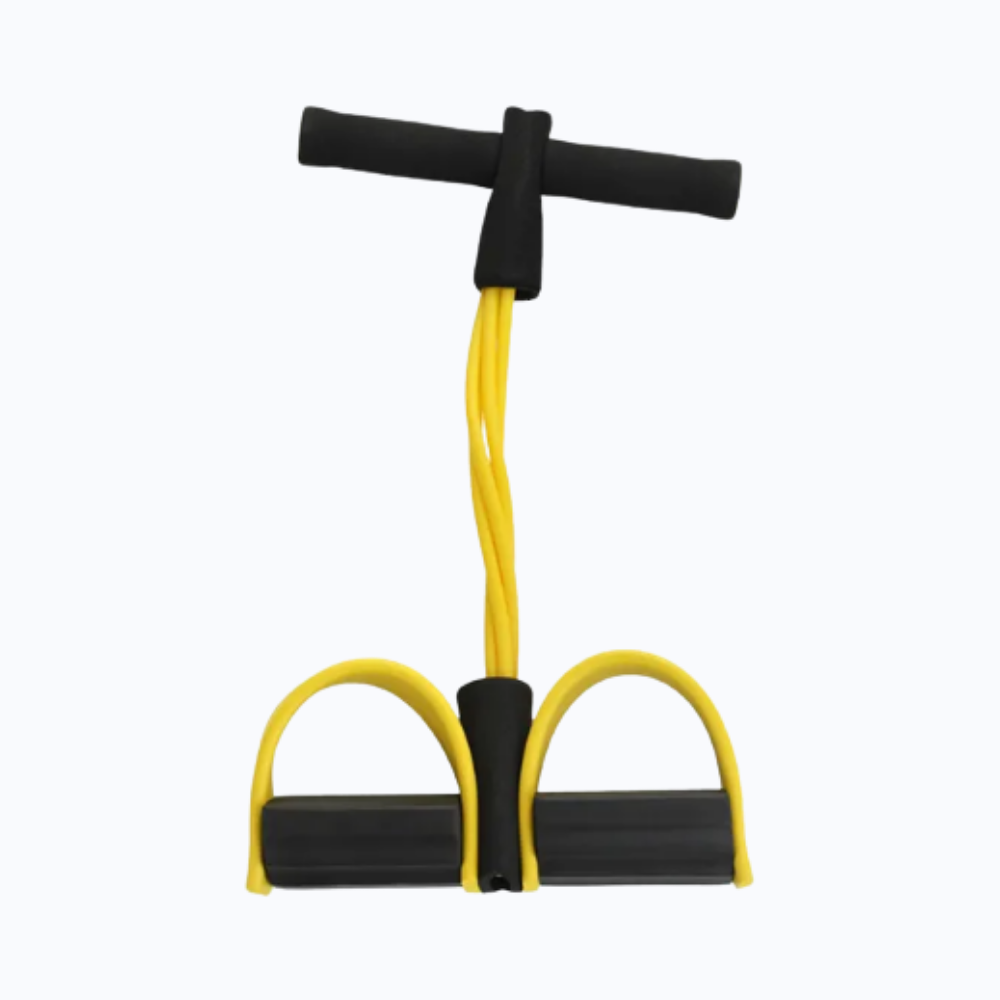 Multifunctional Pedal Resistance Bands Fitness 4 Tube -Yellow - Ozerty