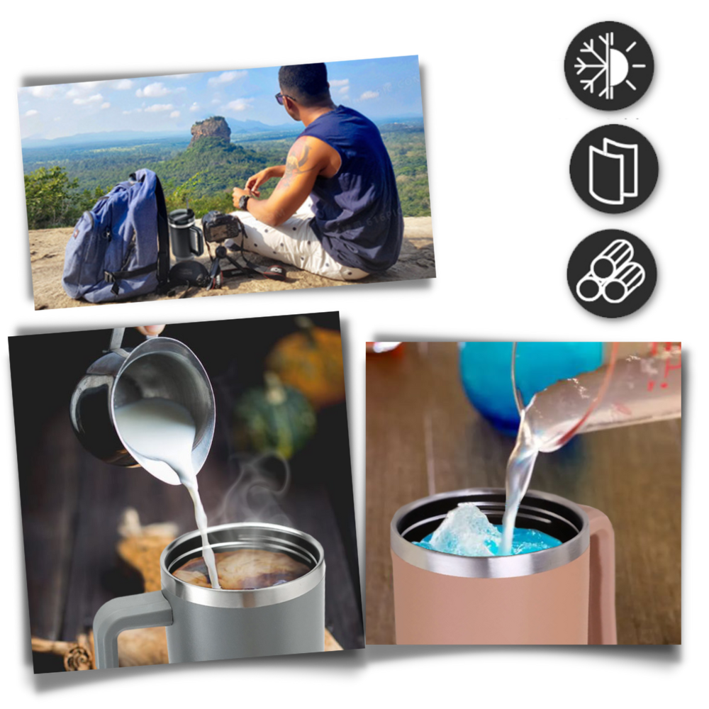 Tumbler Cup Car Large Capacity With Handle - Ozerty