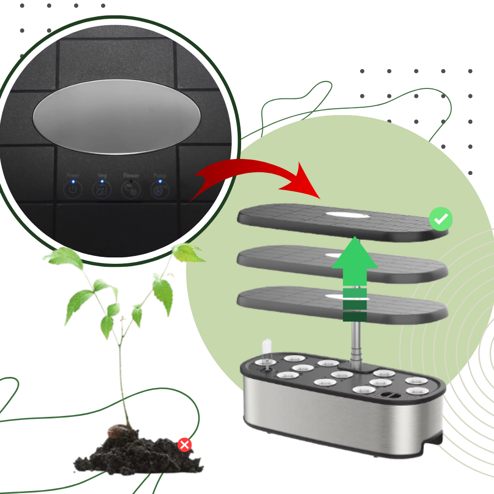 12 Plants Pods Hydroponic Garden - Ozerty