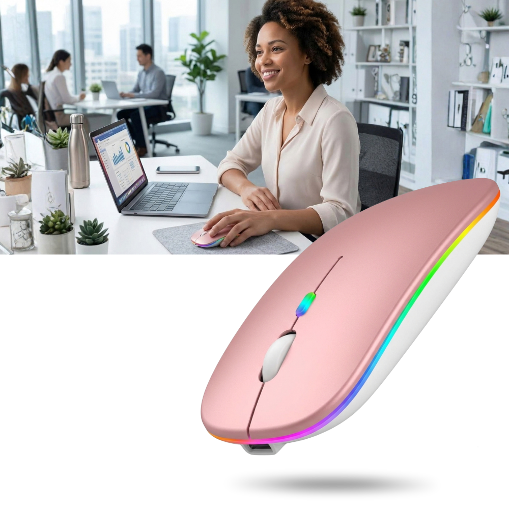 Slim Portable Silent Wireless Mouse - Ozerty