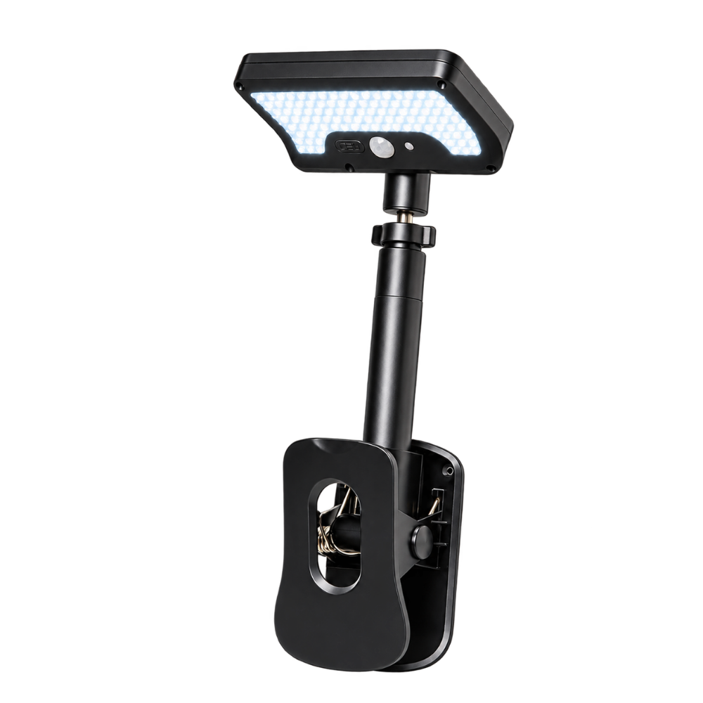 Instantly Secure Clip On Solar Light -Black - Ozerty