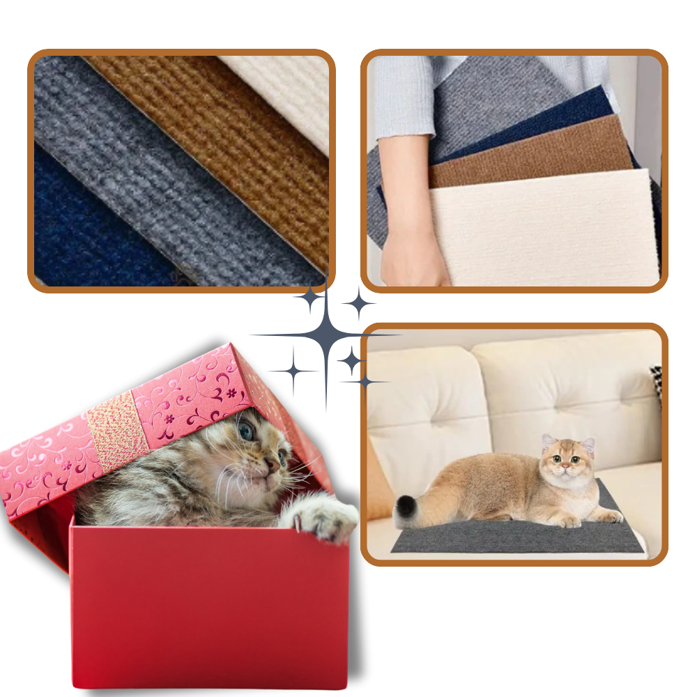 Adhesive Wall Mounted Cat Scratch Pad - Ozerty