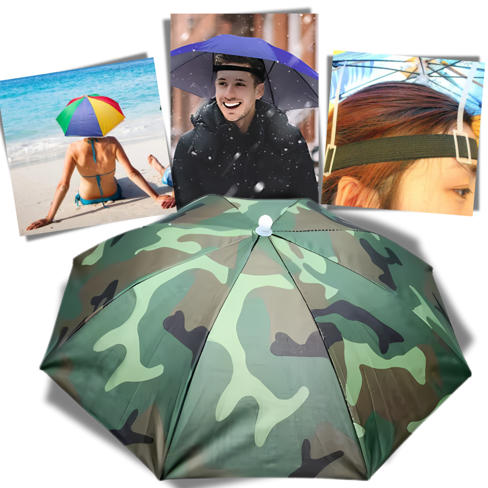 Adjustable Hand-Free Umbrella Hat - Ozerty