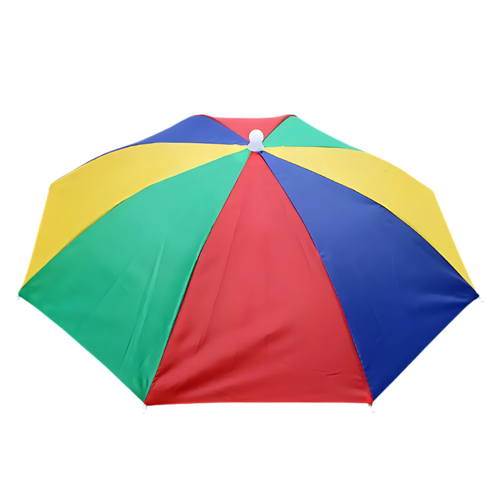 Adjustable Hand-Free Umbrella Hat -Rainbow - Ozerty