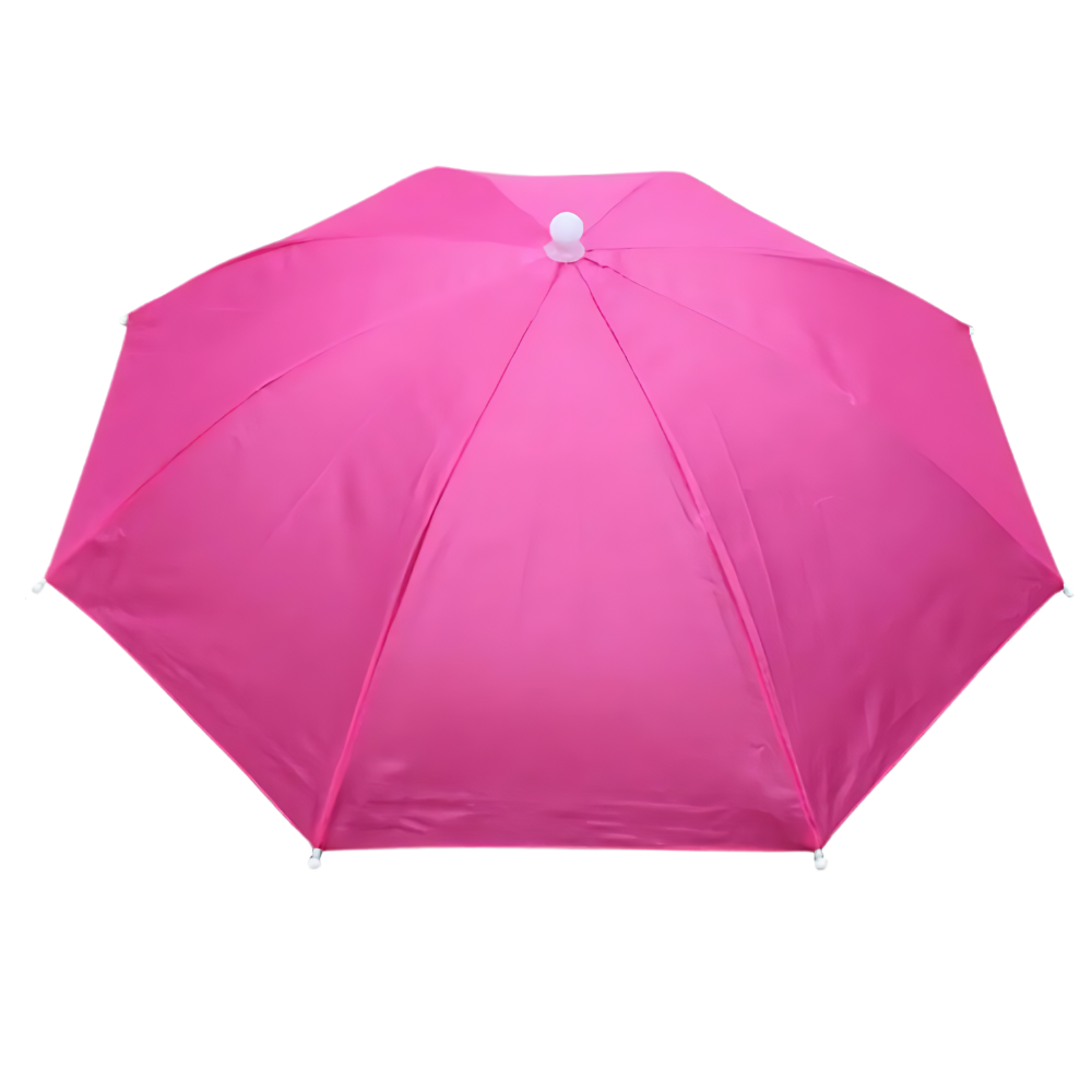 Adjustable Hand-Free Umbrella Hat -Rose - Ozerty