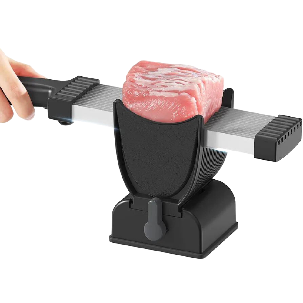 Adjustable Thickness Manual Meat Slicer  -Black - Ozerty