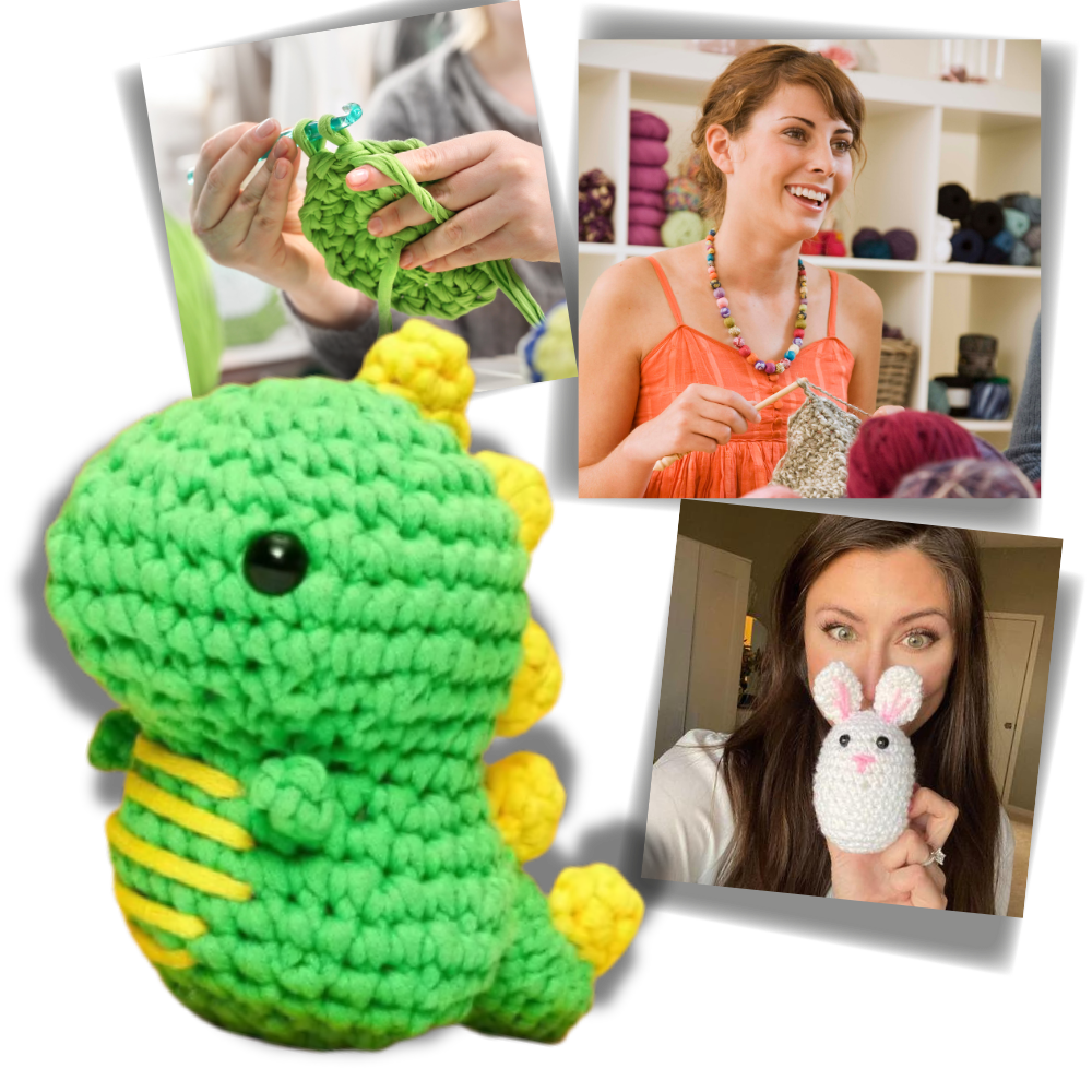 Beginner's Creative Crochet Animal Kits - Ozerty