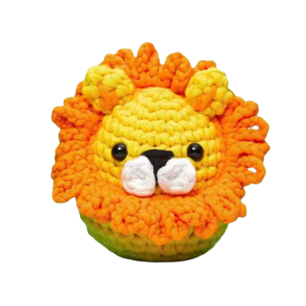 Beginner's Creative Crochet Animal Kits -Lion - Ozerty