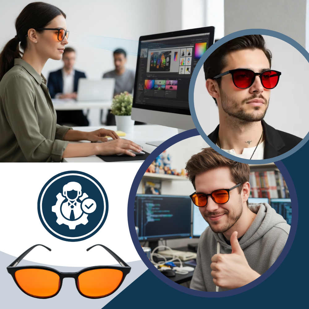 Blue Light Filter Red Glasses - Ozerty