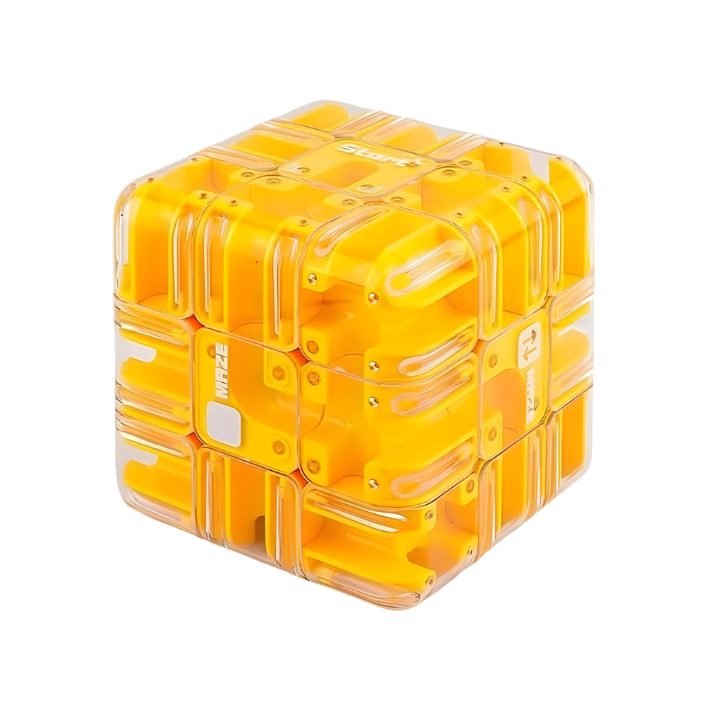 Brain Builder Maze Cube -Yellow - Ozerty