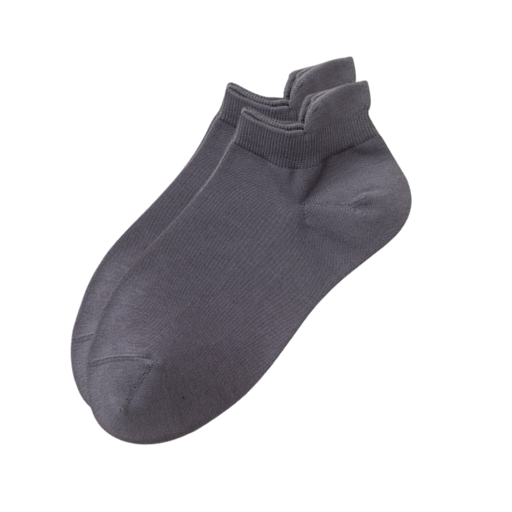 Breathable Moisture Wicking Men Ankle Socks -Dark Grey  - Ozerty