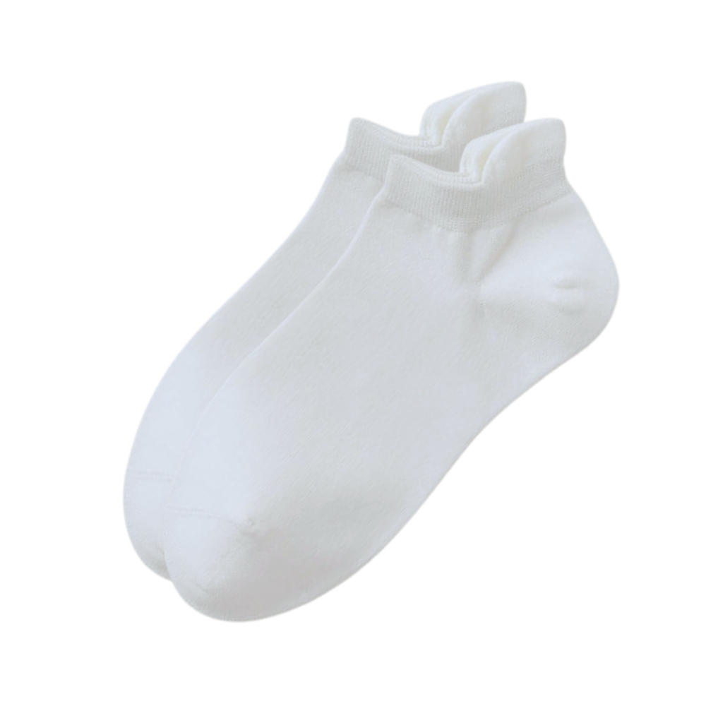 Breathable Moisture Wicking Men Ankle Socks -White - Ozerty