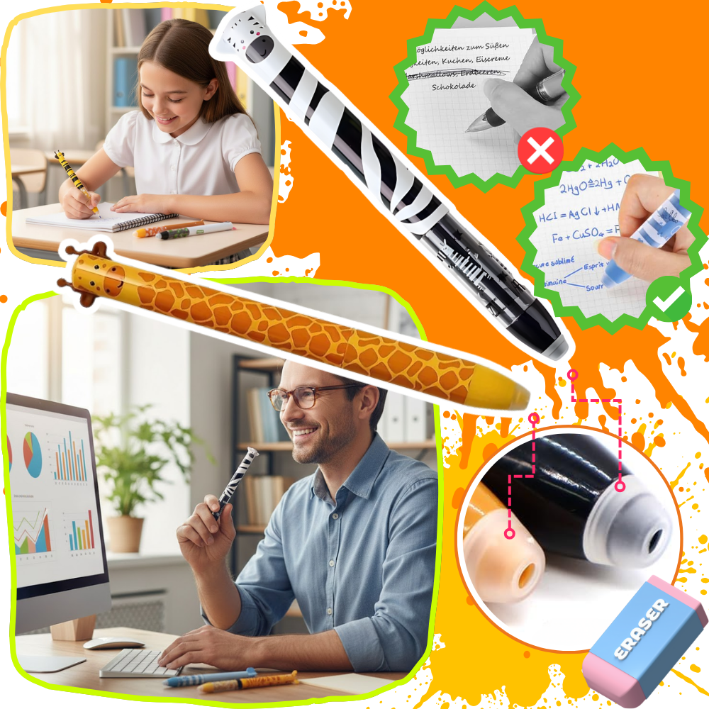 Cartoon Festive Heat Erase Pens - Ozerty